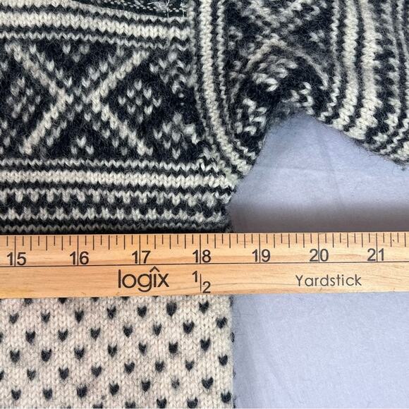 Dale Of Norway Sport Full Zip Boiled Wool & Knit Cardigan Sweater Coat Small Vtg - Picture 12 of 15